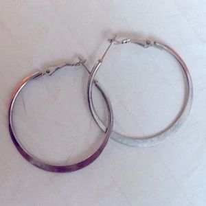Silver hoop earrings